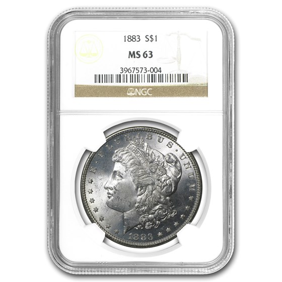 1883 Morgan Dollar MS-63 NGC 1883 Morgan Dollar MS-63 NGC